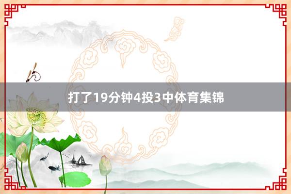 打了19分钟4投3中体育集锦