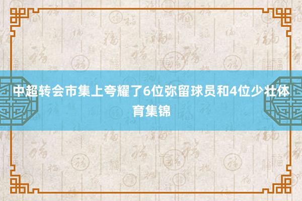 中超转会市集上夸耀了6位弥留球员和4位少壮体育集锦