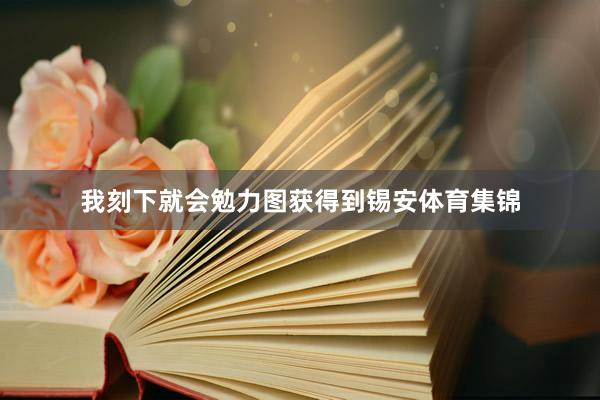 我刻下就会勉力图获得到锡安体育集锦